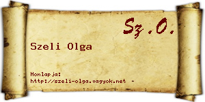 Szeli Olga névjegykártya