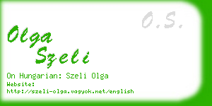 olga szeli business card